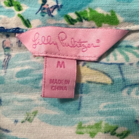 Lilly Pulitzer Women’s Beach Scene Print Size Medium - Picture 5 of 7